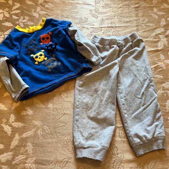 Boys Little Me 2 piece Cotton joggers and long sleeve tee - Picture 2 of 4